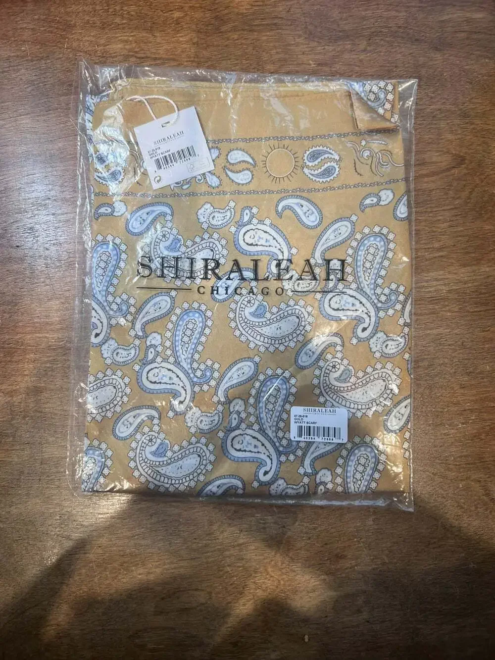 Shiraleah Chicago Wyatt Scarf Gold Paisley Woven Square Scarf Womens 07-28-018